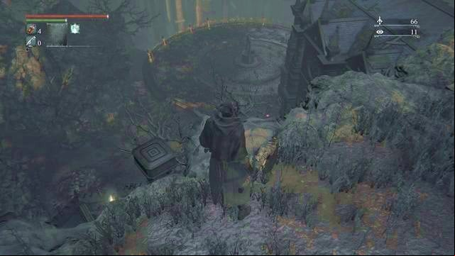 At the bottom you will face a difficult battle. Better try to deal with the enemies one after another. - Cathedral Ward - after the fight with Vicar Amelia | Walkthrough - Walkthrough - Bloodborne Game Guide & Walkthrough