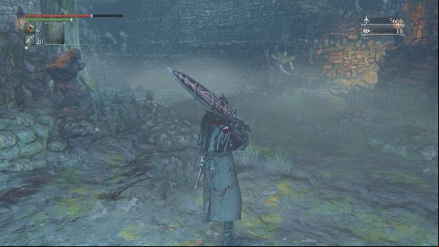 Wait until the second enemy goes up if you want to kill them one by one. - Byrgenwerth | Walkthrough - Walkthrough - Bloodborne Game Guide & Walkthrough