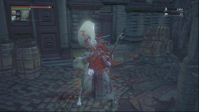 If you fail to dodge the attack, you will suffer some unpleasant consequences. - Healing Church Workshop | Walkthrough - Walkthrough - Bloodborne Game Guide & Walkthrough