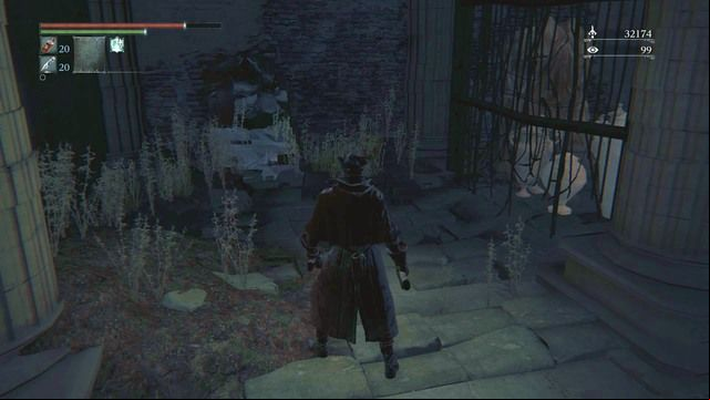 The exit to the boss arena - Yahargul, The Unseen Village - Underground Jail | Walkthrough - Walkthrough - Bloodborne Game Guide & Walkthrough