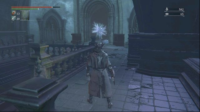 Only two enemies stand on the way to the elevator. - Upper Cathedral Ward | Walkthrough - Walkthrough - Bloodborne Game Guide & Walkthrough