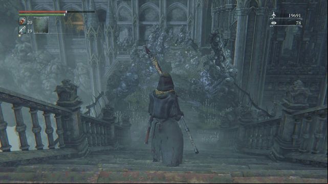 Youre safe on the bridge, collect many items. - Nightmare of Mensis | Walkthrough - Walkthrough - Bloodborne Game Guide & Walkthrough