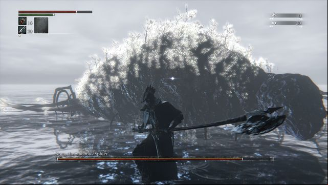 The torso is the best place for you to attack. - Rom, the Vacuous Spider | Boss Fights - Boss Fights - Bloodborne Game Guide & Walkthrough