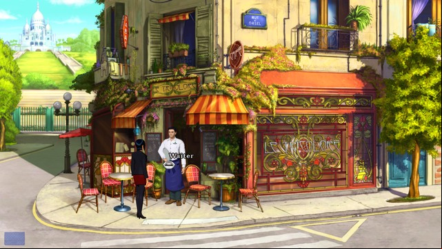 The café's owner is a model patriot - Nico - Gallery - Paris - Broken Sword: The Serpents Curse - Game Guide and Walkthrough