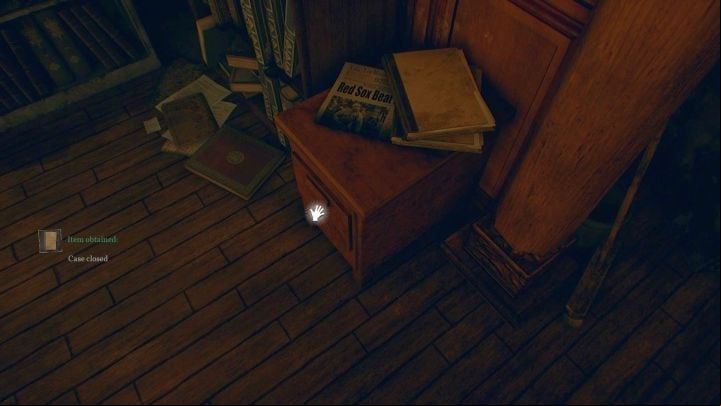 The second closed case is located in a bedside table standing in the corner of the room. - Chapter 1 - Pierce Investigations Agency, Boston | Call of Cthulhu Walkthrough - Walkthrough - Call of Cthulhu Guide