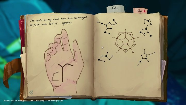 You will find this symbol at the end of the stairs after you open the first door - Call of the Sea: Chapter 6, Fhalgofn - notes - Notes - Call of the Sea Guide