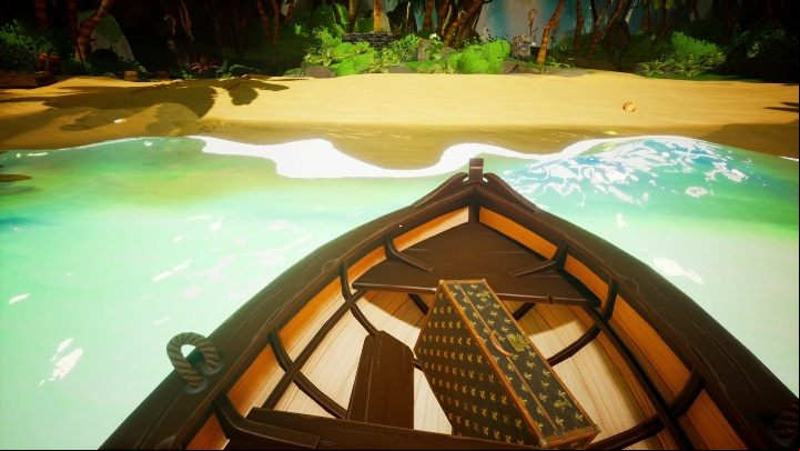 Once you reach the island, the character will climb out of the boat - Call of the Sea: Chapter 1, 74 Miles East of Otaheité - a guide - Transition description - Call of the Sea Guide