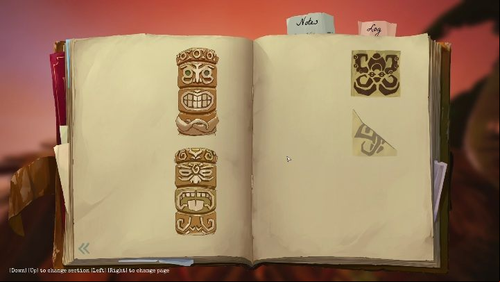 This coat-of-arms is located on the roof of the hut, next to the 2nd tiki statue - Call of the Sea: Chapter 2, The Everhart Expedition - all notes, list - Notes - Call of the Sea Guide