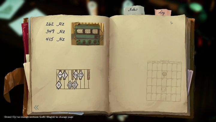 All you have to do is check the calendar hanging next to the projector, and Norah will write down the data - Call of the Sea: Chapter 3, The Vanishing of the Lady Shannon - all notes, list - Notes - Call of the Sea Guide
