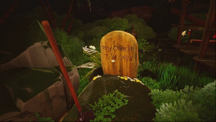 You'll find this grave between two huts - Call of the Sea: Chapter 2, The Everhart Expedition - all journal entries, list - Journal entries - Call of the Sea Guide