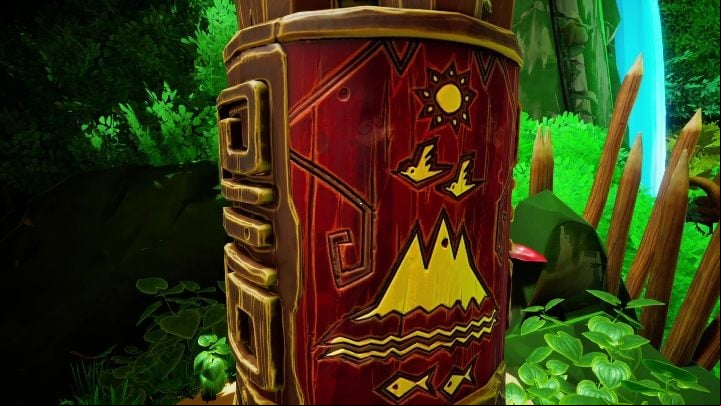 Look at the back of the column first - Call of the Sea: Bridge mechanism - puzzle, Chapter 1 - Chapter 1 - Call of the Sea Guide