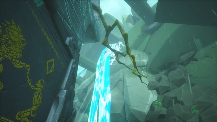 The running waterfall will hit the wheel, which will allow you to restart the power - Call of the Sea: Chapter 4, Quite A Show - guide, walkthrough description - Missions - Call of the Sea Guide