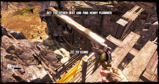 The ladder on the bridge you see after resurrection - Episode 5 - The Magnificent One - Walkthrough - Call of Juarez: Gunslinger - Game Guide and Walkthrough