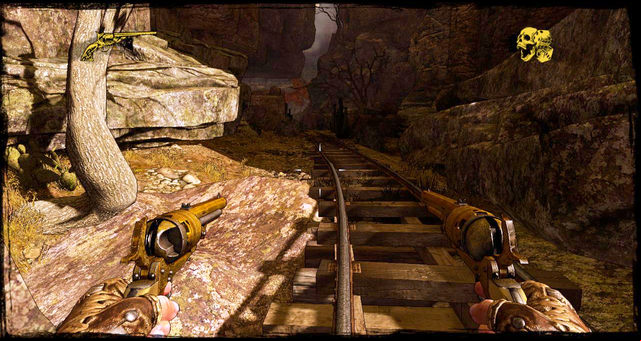 Follow the tracks towards a canyon - Episode 11 - 1:30 to Hell - Walkthrough - Call of Juarez: Gunslinger - Game Guide and Walkthrough