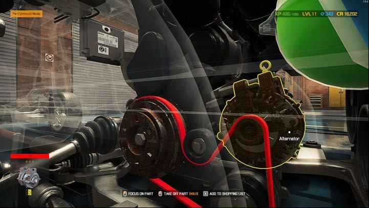 You should adjust the camera so that the selected part is clearly visible - Car Mechanic Simulator 2021: Replacing Parts - Basics - Car Mechanic Simulator 2021 Guide