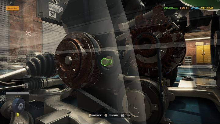 Some parts will detach immediately, others need to be unscrewed by holding down the interact button while interacting with the screws - Car Mechanic Simulator 2021: Replacing Parts - Basics - Car Mechanic Simulator 2021 Guide