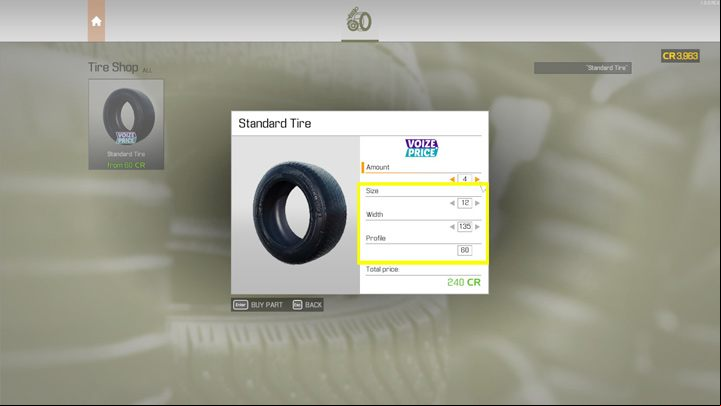 When you're buying tires or rims you need to carefully pick ones that match the width, size and the profile of the part you're replacing - Car Mechanic Simulator 2021: Replacing Parts - Basics - Car Mechanic Simulator 2021 Guide