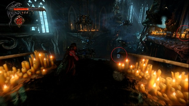 Another two Life Gems can be found in the room with chandeliers. - Mission 1 - Bioquimek Corporation - Gems - First - Castlevania: Lords of Shadow 2 - Game Guide and Walkthrough