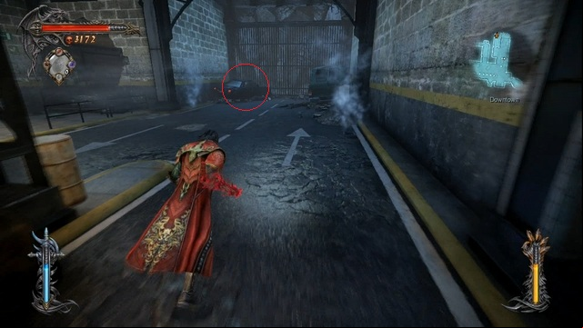 Red marker shows the location of a hidden Memorial. - Mission 8 - The Hooded Man - Memorials and Soldier Diaries - First - Castlevania: Lords of Shadow 2 - Game Guide and Walkthrough