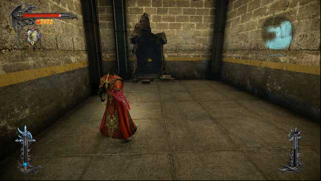 A keyhole in front of you. - Mission 8 - The Hooded Man - Piles of Sacrifice and Dungeon Keys - First - Castlevania: Lords of Shadow 2 - Game Guide and Walkthrough