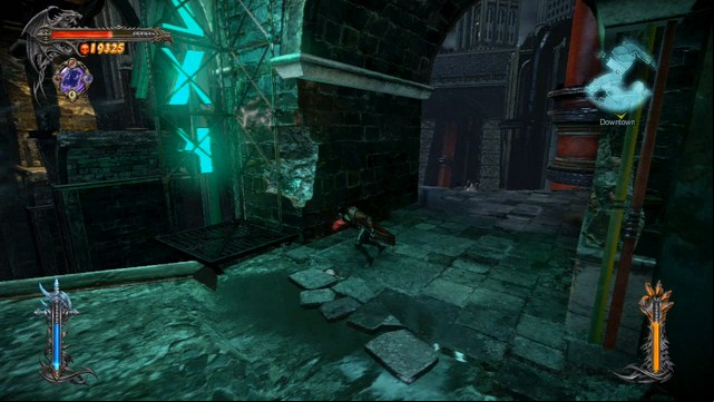 Climb up near the green signboard. - Downtown - Collectibles - second - Castlevania: Lords of Shadow 2 - Game Guide and Walkthrough