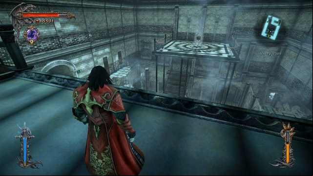And heres the view (while standing on top of elevator shaft) on a Pain Box in the distance - Victory Plaza - Collectibles - second - Castlevania: Lords of Shadow 2 - Game Guide and Walkthrough
