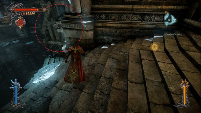 Scaffolding, which you must climb, in order to get to the goods. - Bernhards Wing - Collectibles - second - Castlevania: Lords of Shadow 2 - Game Guide and Walkthrough