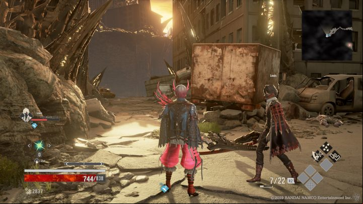 Two dogs will jump at you from around the corner on the right - Parking Garage | Code Vein Walkthrough - Area E-13 - Code Vein Guide
