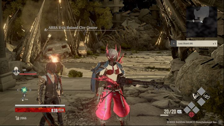 Go upstairs, Loss Shard (M) is on the right - Ruined City Center | Code Vein Walkthrough - Area E-13 - Code Vein Guide