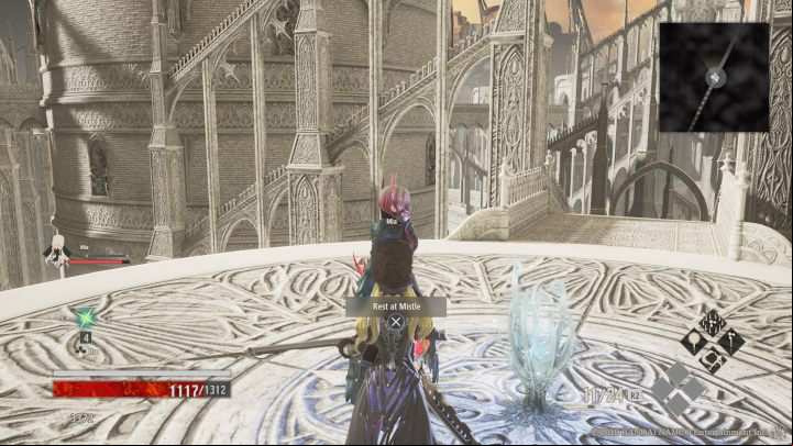 You can get to this region by activating the statues in the Area E-13 in Park Ruins - Cathedral of the Sacred Blood | Code Vein Walkthrough - Area F-15 - Code Vein Guide
