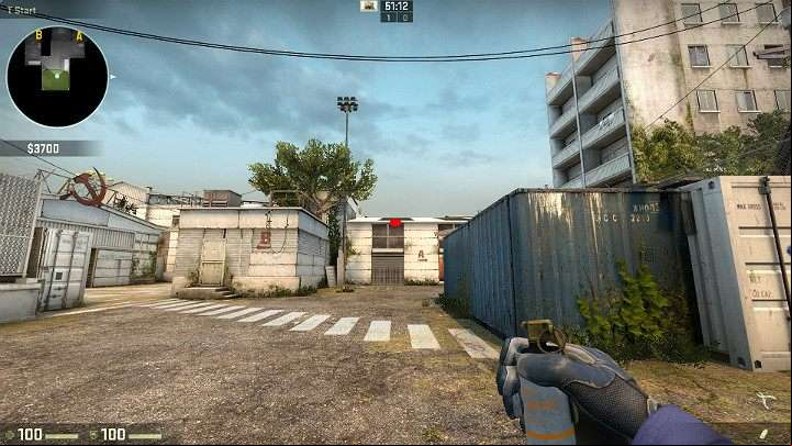 A throw that you can perform at the Terrorists respawn point - Cache | Tournament maps in CS GO - Tournament Maps in Counter Strike: Global Offensive - CS GO Game Guide