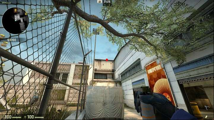 Position yourself in the corner of the map and unlock the grenade with LMB - Cache | Tournament maps in CS GO - Tournament Maps in Counter Strike: Global Offensive - CS GO Game Guide