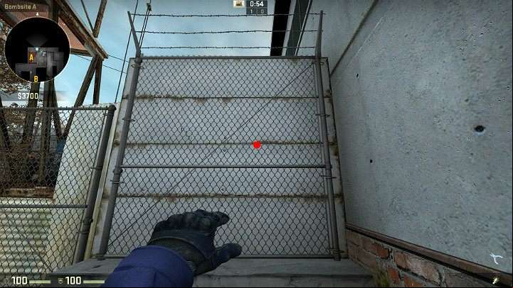While at point A you can use this wall to perform a pop flash - Cache | Tournament maps in CS GO - Tournament Maps in Counter Strike: Global Offensive - CS GO Game Guide