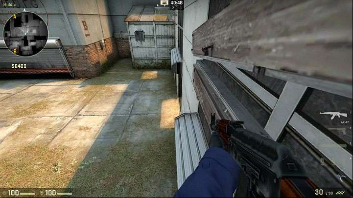 From here you can easily see enemies running from the garage from the side of the Terrorists respawn point - Cache | Tournament maps in CS GO - Tournament Maps in Counter Strike: Global Offensive - CS GO Game Guide