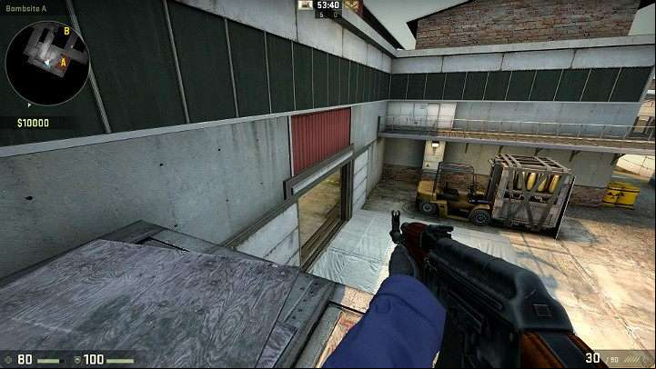 You will reach a nice shooting position from which you can observe the whole area - Cache | Tournament maps in CS GO - Tournament Maps in Counter Strike: Global Offensive - CS GO Game Guide