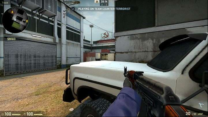 The view at point A from the trucks side - Cache | Tournament maps in CS GO - Tournament Maps in Counter Strike: Global Offensive - CS GO Game Guide