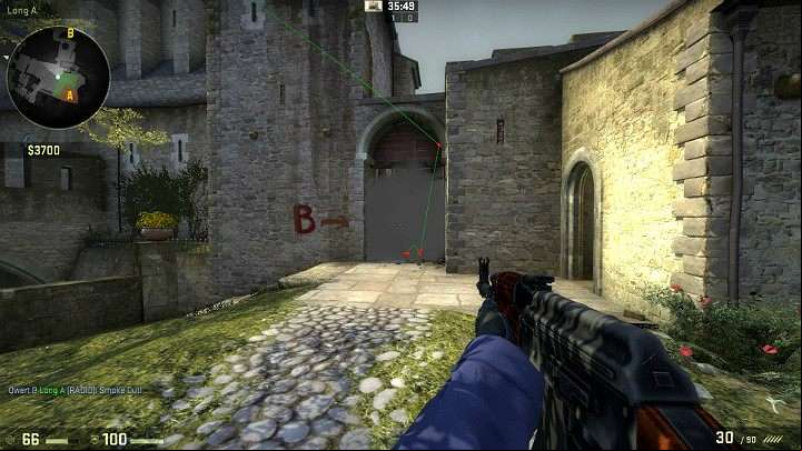 The grenade will fly through the center A and it will create a smoke cover in the ages door - Cache | Tournament maps in CS GO - Tournament Maps in Counter Strike: Global Offensive - CS GO Game Guide