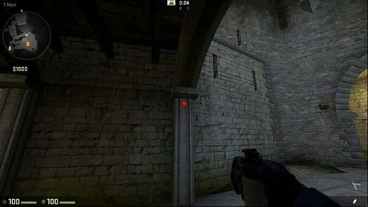 Position yourself with your back towards the pillar at long B - Cache | Tournament maps in CS GO - Tournament Maps in Counter Strike: Global Offensive - CS GO Game Guide
