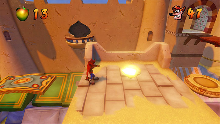 This location is not too difficult to complete and, if you already have the bazooka, you can use it to eliminate some of the obstacles and opponents - Bringing Down the House | Crash Bandicoot 3 Trophy Guide - Crash Bandicoot 3: Warped - Crash Bandicoot N. Sane Trilogy Game Guide