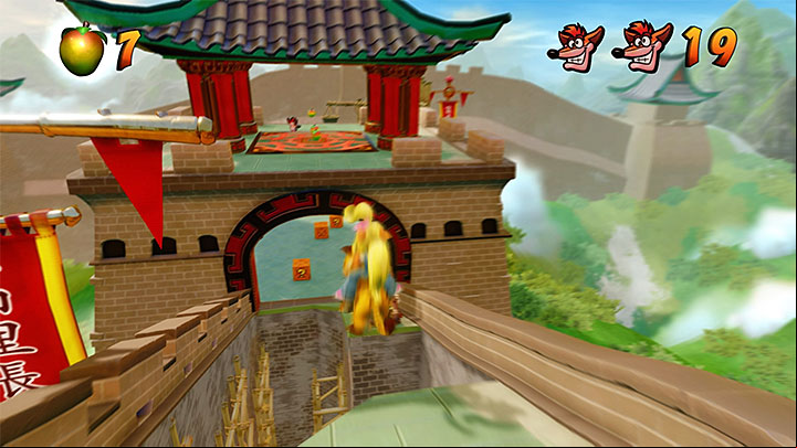 In the later part of the level you can find another levitating crate - Orient Express | Crash Bandicoot 3 | Levels - Crash Bandicoot 3 - Medieval location - Crash Bandicoot N. Sane Trilogy Game Guide