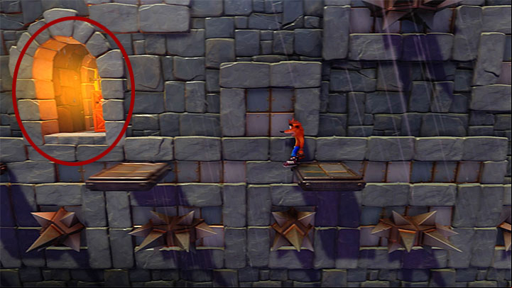 Smash the crates in the starting point and go left - Slippery Climb | Cortex Island | Levels - Crash Bandicoot - Cortex Island - Crash Bandicoot N. Sane Trilogy Game Guide