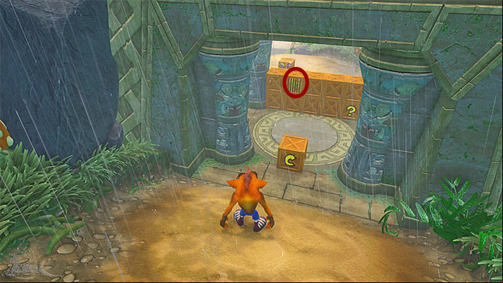 If you are aiming to score the blue gem (awarded for leaving out all chests), you cannot destroy any of the chests that form the wall which blocks the way to the exit portal - Turtle Woods | Crash Bandicoot 2 | Levels - Crash Bandicoot 2 - Jungle Warp Room - Crash Bandicoot N. Sane Trilogy Game Guide