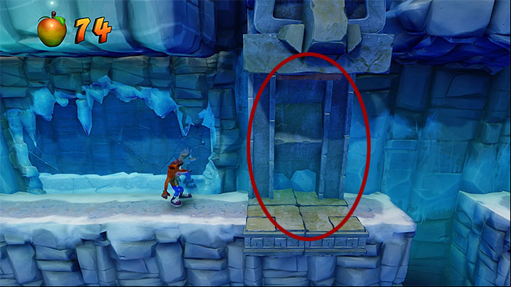 The narrow path ahead is inhabited by seals - Snow Go | Crash Bandicoot 2 | Levels - Crash Bandicoot 2 - Jungle Warp Room - Crash Bandicoot N. Sane Trilogy Game Guide