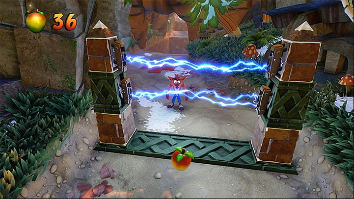The first escape from the stone will start right after you leave the starting tunnel - Crash Crush | Crash Bandicoot 2 | Levels - Crash Bandicoot 2 - Ice Warp Room - Crash Bandicoot N. Sane Trilogy Game Guide