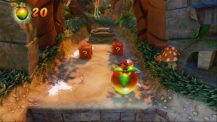 Soon after you get past the abovementioned obstacle, you will reach a spot where you can explore the upper, optional path - Crash Crush | Crash Bandicoot 2 | Levels - Crash Bandicoot 2 - Ice Warp Room - Crash Bandicoot N. Sane Trilogy Game Guide