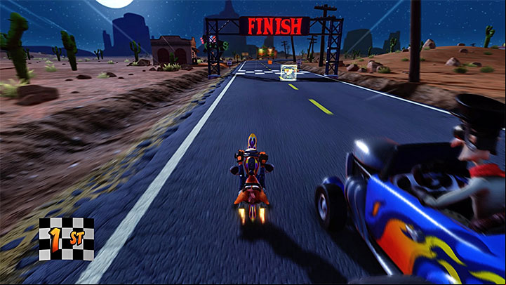 When you go through the level for the second time you must focus only on winning the race - Road Crash | Crash Bandicoot 3 | Levels - Crash Bandicoot 3 - Oriental location - Crash Bandicoot N. Sane Trilogy Game Guide