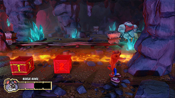 Later in the fight up to two explosive chests might appear near Crash - Koala Konked | Crash Bandicoot Trophy Guide - Crash Bandicoot - Crash Bandicoot N. Sane Trilogy Game Guide