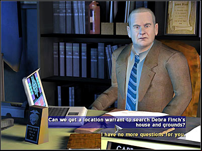 Start off by asking Debra a few important questions - Case 1 - part 4 - Case 1 - Burning for You - Crime Scene Investigation: Hard Evidence - Game Guide and Walkthrough