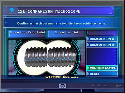 Now you must use a CSI computer - Case 3 - part 7 - Case 3 - Shock Rock - Crime Scene Investigation: Hard Evidence - Game Guide and Walkthrough