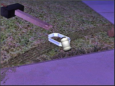 Turn right, so you'll see the driveway leading to the left house - Case 4 - part 2 - Case 4 - In Your Eyes - Crime Scene Investigation: Hard Evidence - Game Guide and Walkthrough